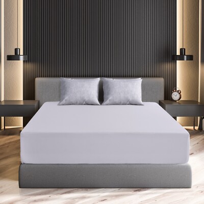 Hotel Quality Fitted Sheet Deep Pocket Breathable Soft Elastic Mattress Sheets