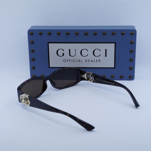 Pre-owned Gucci Gg1661s 002 Dark Havana/brown 54-16-135 Sunglasses Authentic