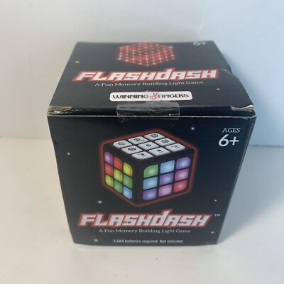 Winning Fingers Flashdash Flashing Cube Electronic Memory Brain Game 4-in-1 STEM