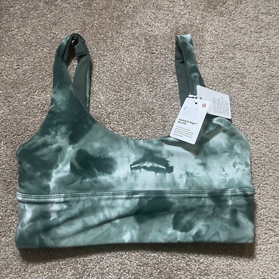 Lululemon Align Reversible Bra *Light Support, NWT Size 6 Green Tie Dye A/B Nulu