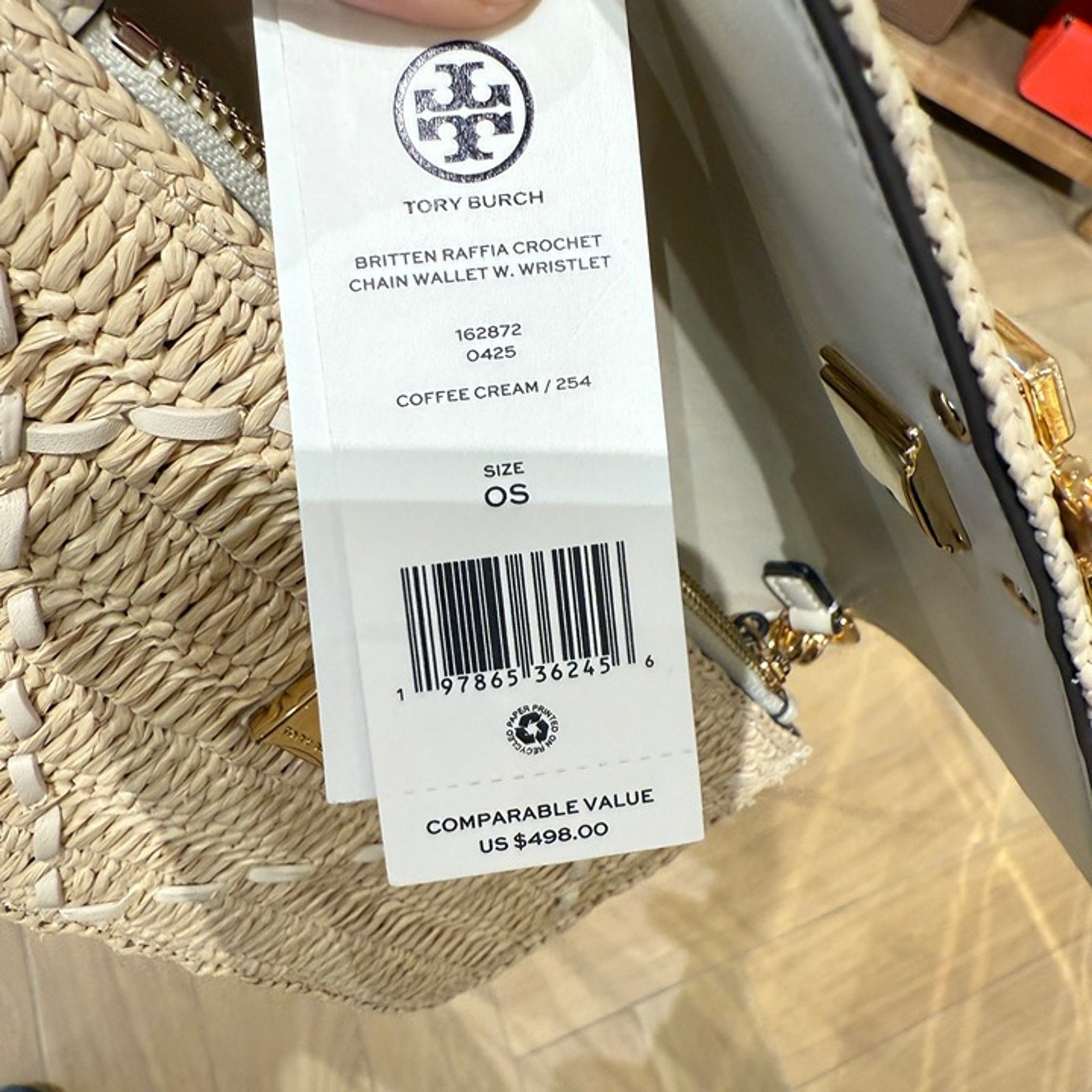 TORY BURCH ウィッシュホン チェン フレスレット 1542720 720 TB x BonBon フレミング エンベリッシュ ミニ ホーボーバッグ
