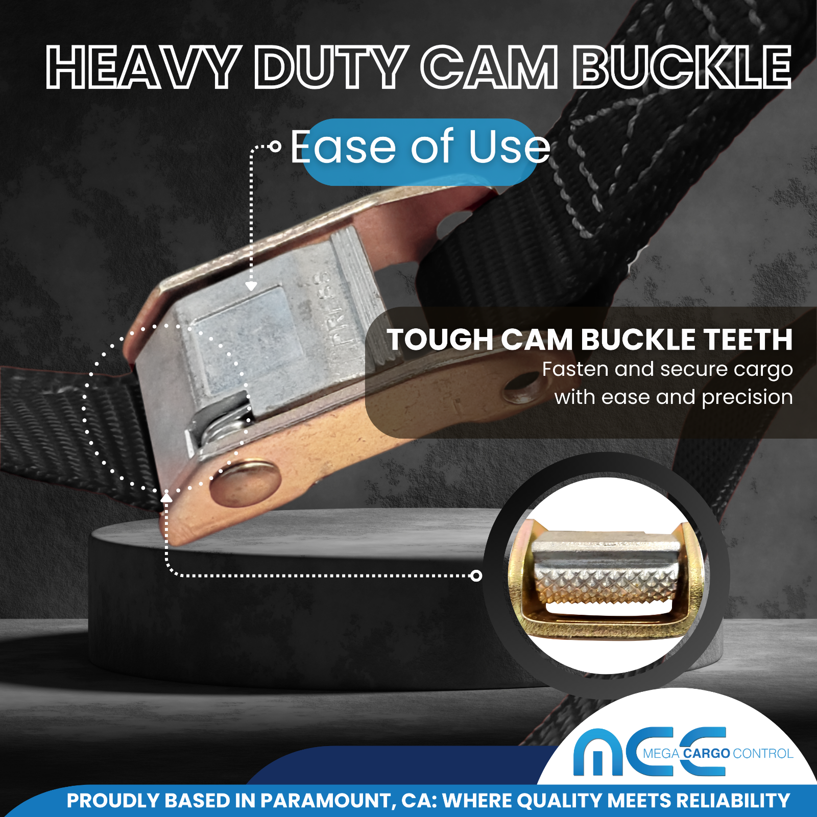 2 Pack 1" x 6' Cam Buckle Tie Down Strap w/ S Hook For Boat Motorcycle Bike