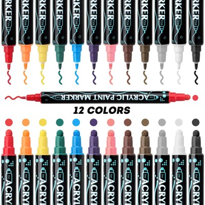 12-26Pcs Waterproof Permanent Paint Marker Pen Car Tyre Tire Letter Rubber Metal