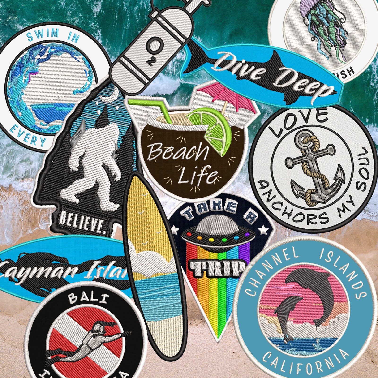 AMERICAN FLAG PATCH embroidered iron-on GOLD BORDER USA US United States QUALITY