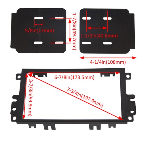Double Din Stereo Radio Install Dash Kit w Antenna Adapter Wire Harness For GMC