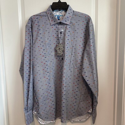 NWT Visconti Back Button Down Shirt LARGE