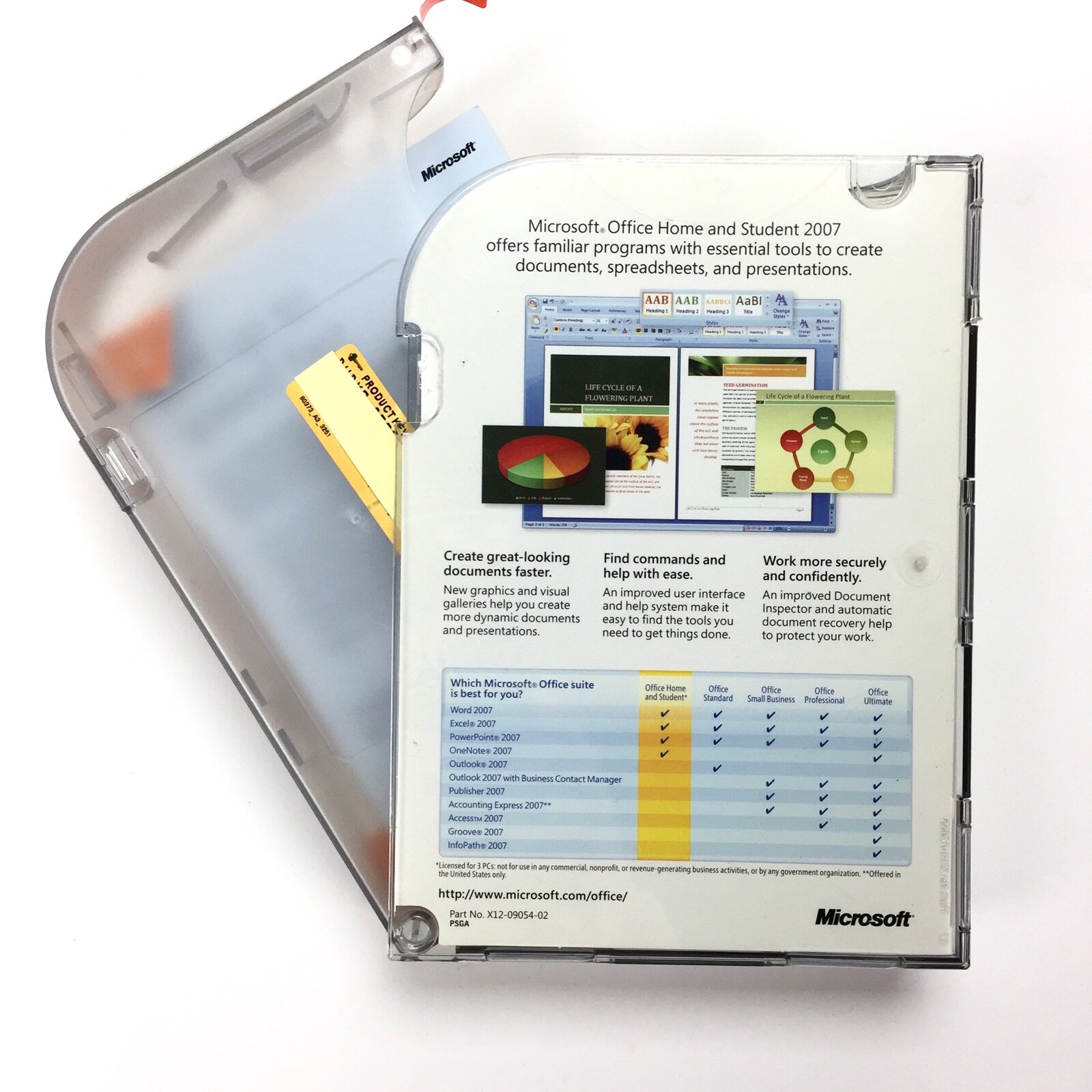 Microsoft Office Home And Student 2007, with Product Key, CD disk