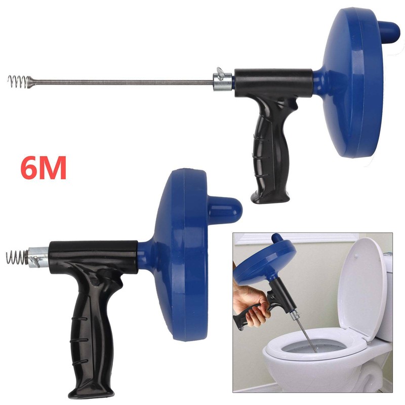 6M Drain Unblocker Flexible Rod Auger Snake Pipe Cleaner Plumbing Tool