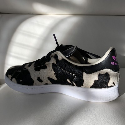 cow print adidas tennis shoes