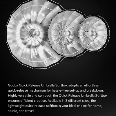 US Godox S65T 65cm/25.6'' Quick Release Flash Umbrella Softbox Fr AD400Pro SK400