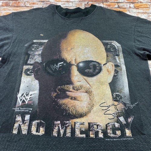 【STONE 】1990s Oversized S/S Shirt Vintage Stone Cold Steve Austin Shirt M 90s No Mercy