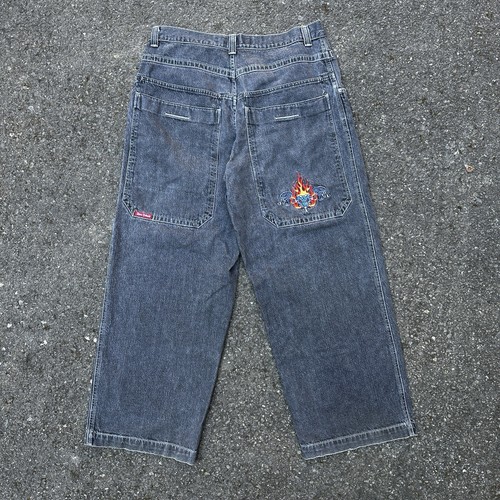 VTG JNCO Jeans Men's 38x32 Y2K Skater Wide Leg Flaming