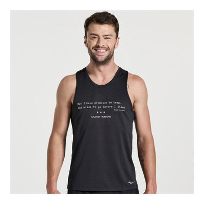 

Одежда Saucony для мужчин с секундомером Singlet Black Graphic