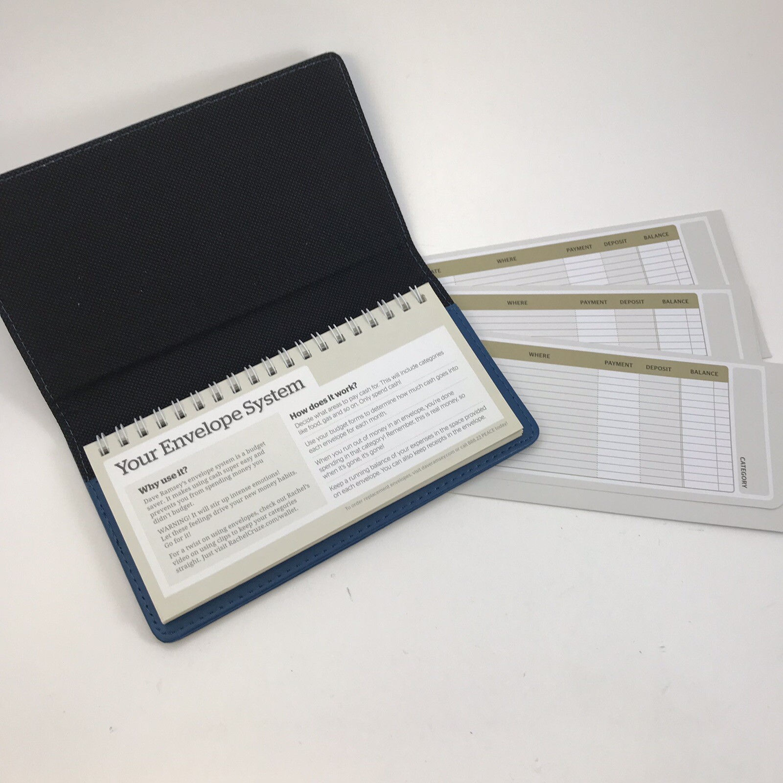 Dave Ramsey's Financial Peace University Starter Envelope System Wallet Blue