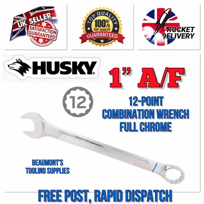 HUSKY USA 1  A/F Combination Combo Ring Spanner Wrench Extra Long *FREE POST*