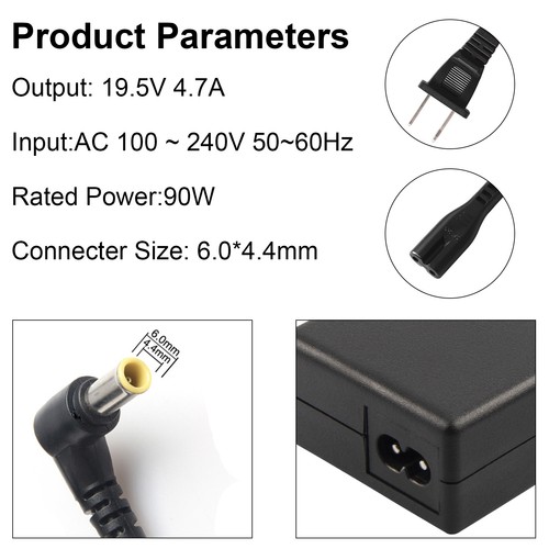 90W 19.5V 4.7A AC Adapter Charger for Sony Vaio Series Laptop Power Supply Cord