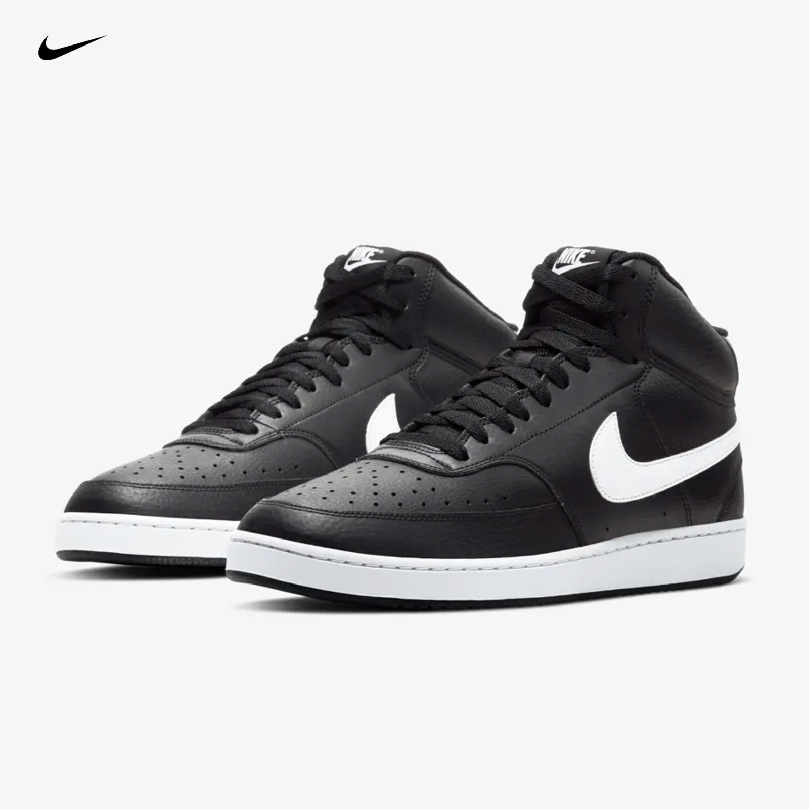Nike Court Vision Mid Black / White CD5466-001 Men's Size 12