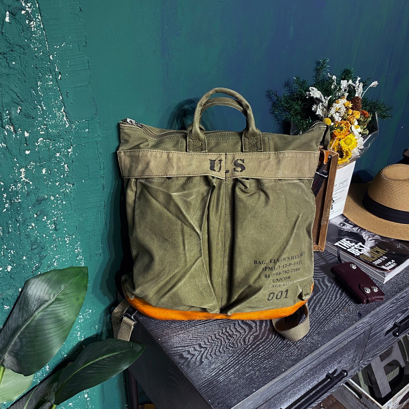 レア【MADISONBLUE 】HELMET BAG WAXED CLOTH レア【MADISONBLUE 】HELMET BAG WAXED CLOTH