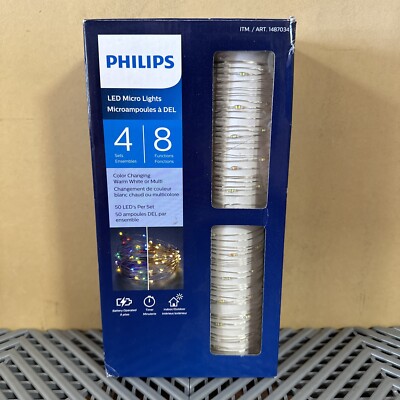 Philips Dual Color Microdot LED 4 Sets of 50 fairy lights Christmas 