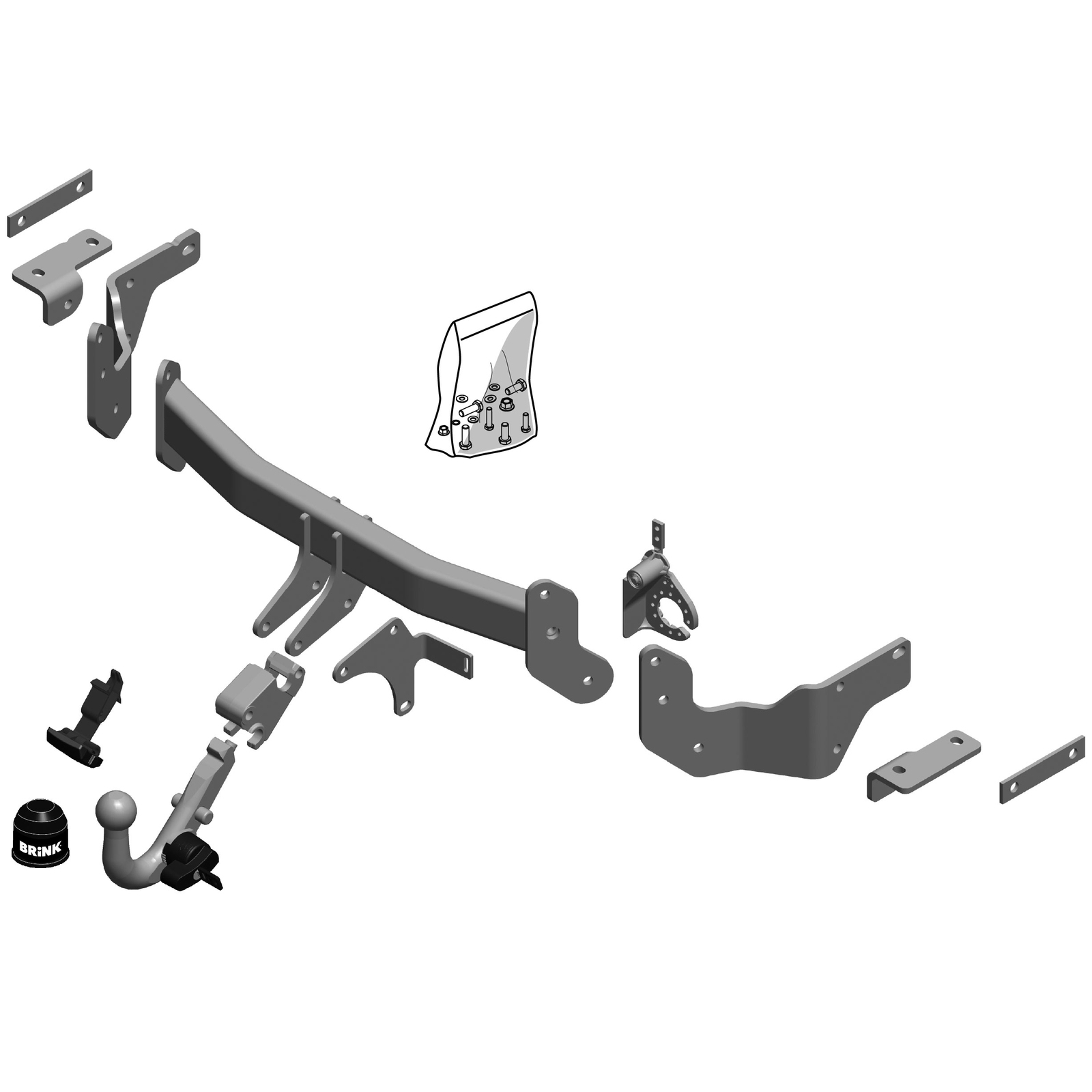 Brink Towbar for Hyundai Santa Fe 20122018 Detachable Tow Bar