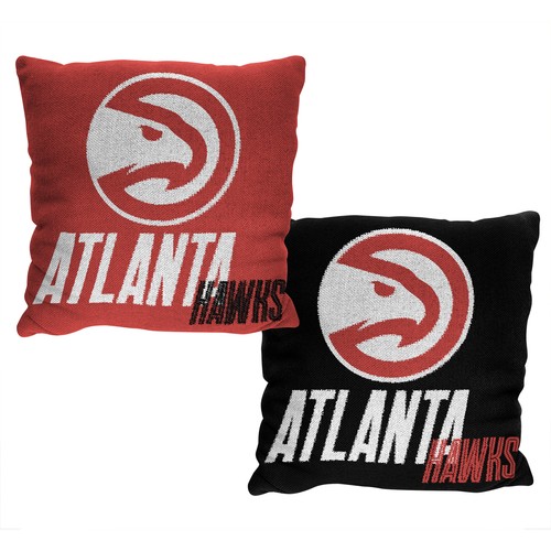 Двусторонняя жаккардовая декоративная подушка Northwest NBA Atlanta Hawks 20x20 с акцентом