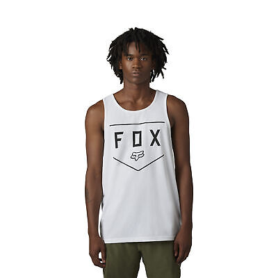 Fox Racing Mens Shield Tech Tank Top Shirt TruDri Casual Comfortable Optic White