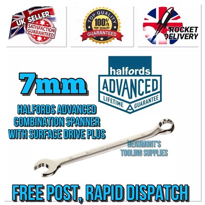 7mm Halfords Advanced Combination Spanner with Surface Drive Plus  *Free Post*