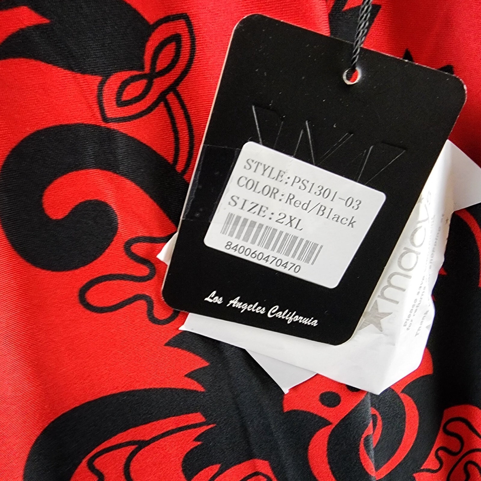 White Mark Plus Size Yanette Tunic Top Women's 2XL Red/Black 3/4 Sleeve Pullover - Picture 6 of 14