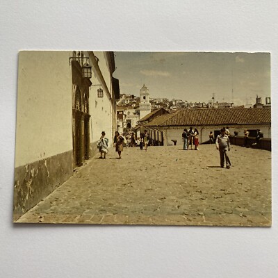Quito Ecuador Atrio De La Plaza De San Francisco  Postcard UNP Continental c1970
