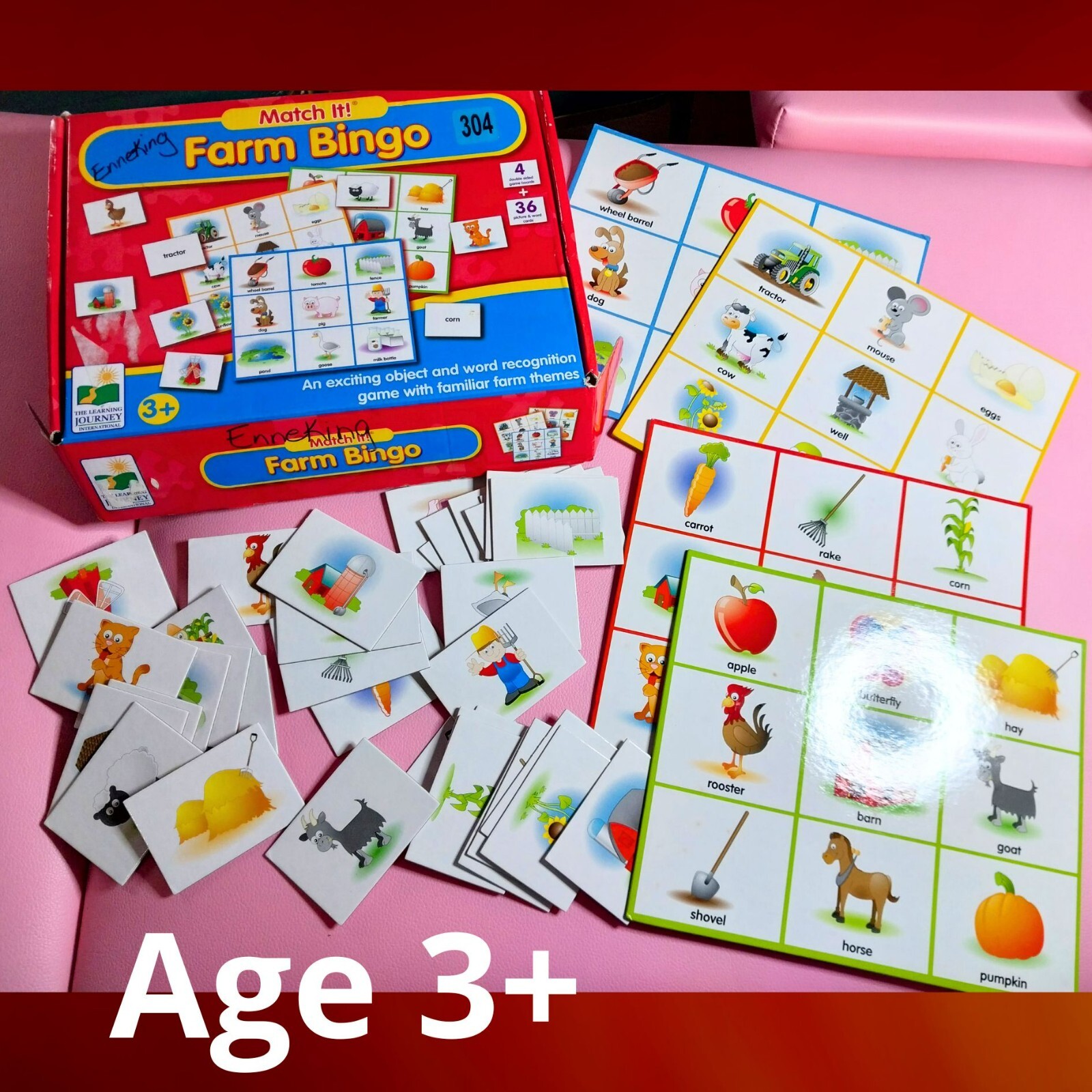 Kids Games Farm Bingo Match it! Age 3+. | eBay