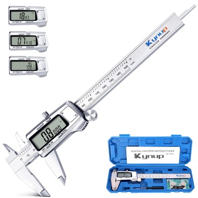 Digital Caliper, Caliper Measuring Tool, Micrometer Dial Vernier Caliper Digi...
