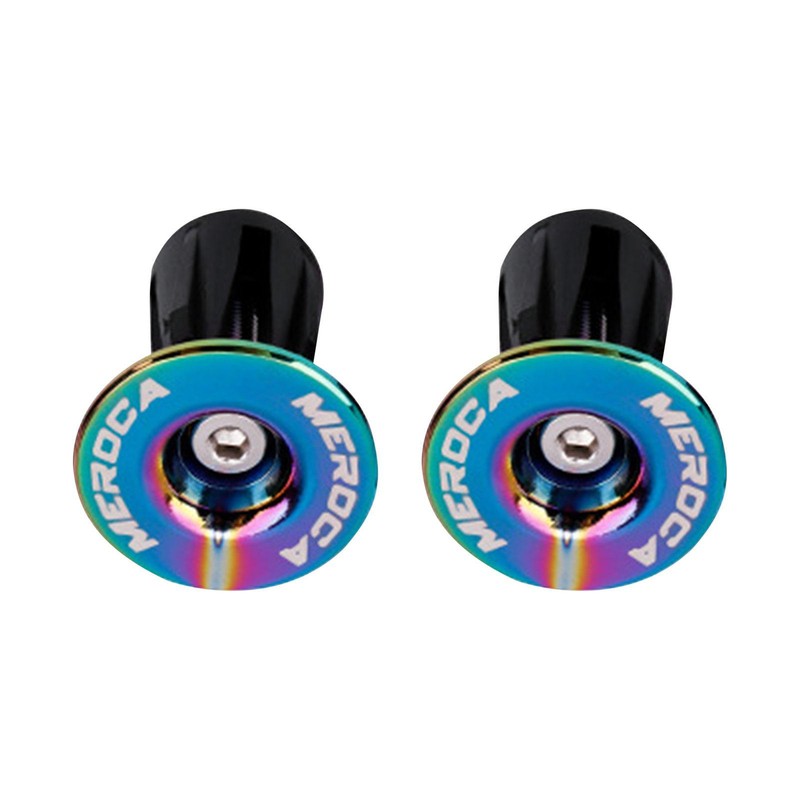1 Pair Aluminum Bicycle Handlebar End Plug Mountain Bike Flat Riser Bar Grip Cap