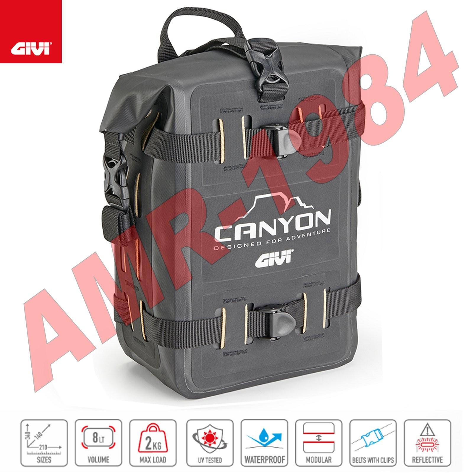 BORSA CARGO PER PARAMOTORE IMPERMEABILE 8 LITRI GIVI GRT722B