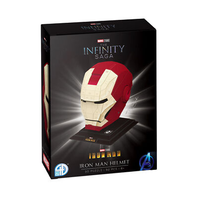 New - 4D Cityscape Marvel The Infinity Saga - Iron Man Helmet 3D Puzzle: 92 Pcs