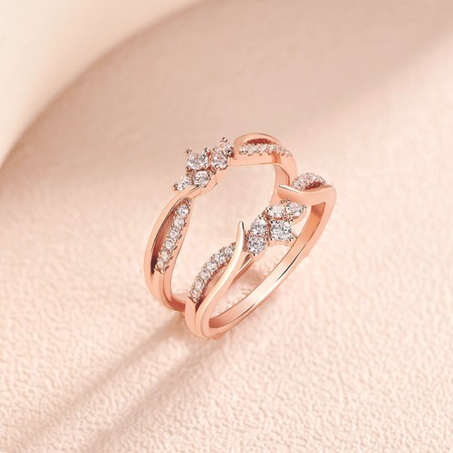 Infinity Women Wedding Ring Guard Enhancers Adjustable Wedding Band for Her