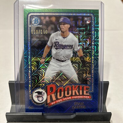 2024 Bowman - Chrome Rookie of the Year Favorites #119/150 Evan Carter (RC)