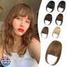 Niceone Hair Wispy Bangs Hair Clip, 100% Human Hair Clip In Moca Brown Bangs for Women, Soft Layered Fake Bangs with Feathered Fringe, Easy Clip-On Design for Daily Wear and Halloween