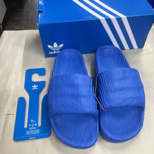 サンダル・ミュール adidas Adilette 22 Blue NEW ADIDAS ORIGINALS MEN'S ADILETTE 22 TREFOIL SLIDES ~SIZE