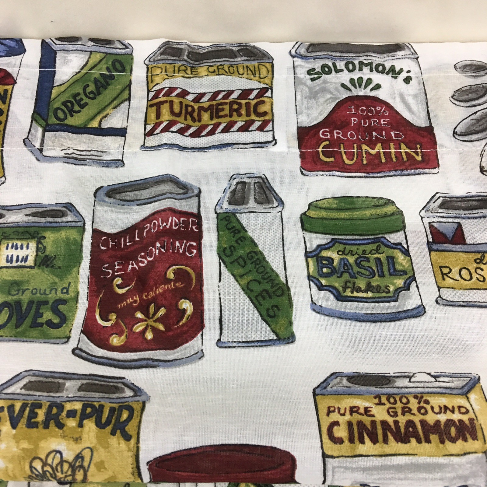 Kitchen Window Curtains 2 panels W/ Valance Spice Theme