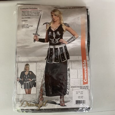 Dream Girl Glorious Gladiator Halloween Costume Women s US Large NEW