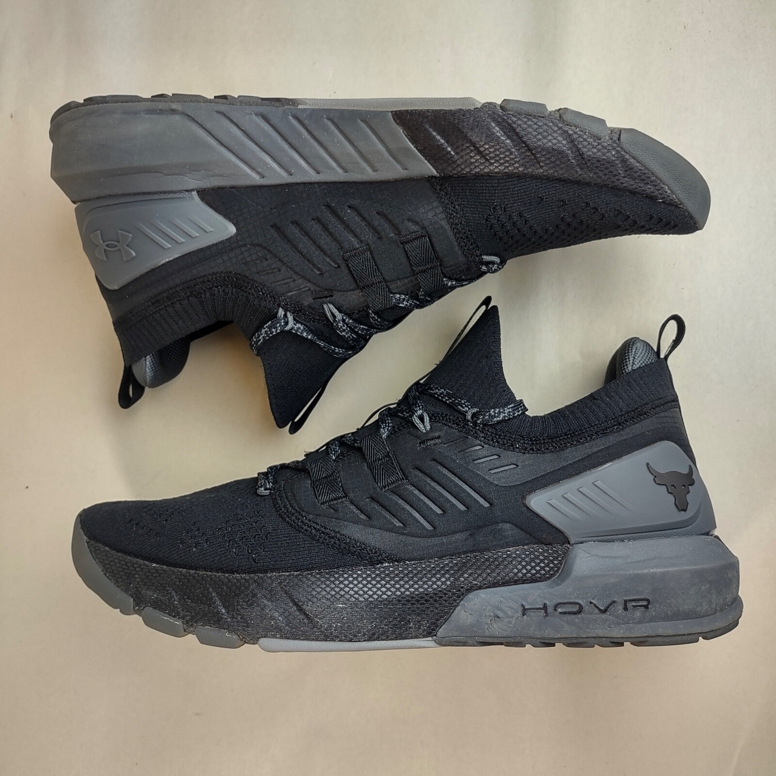 

Кроссовки Under Armour Project Rock 3 HOVR Black Grey 3023004-001 Мужские 11.5, Черный, Under Armour Project Rock 3