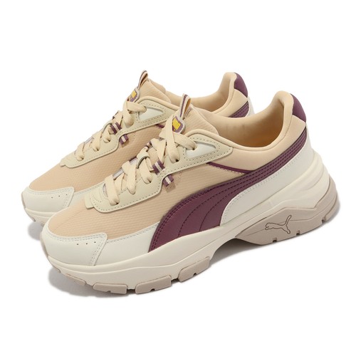 Puma Cassia Via Granola Wood Ivory Red Женская повседневная обувь на платформе 389223-03