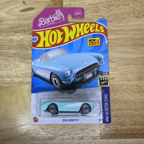 Barbie The Movie Blue 1956 Corvette New Hw Screen Time 9/10