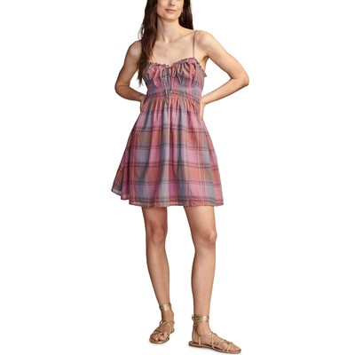 Женские платья Lucky Brand в клетку со складками в виде сердца Mini