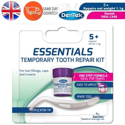 Dentek Essentials Cap Crown Filling Temporary Tooth Teeth Repair Kit Oral Care5