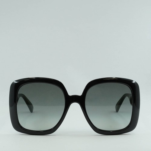 Pre-owned Gucci Gg0713s 006 Black/green/grey Gradient 55-21-140 Sunglasses Authentic