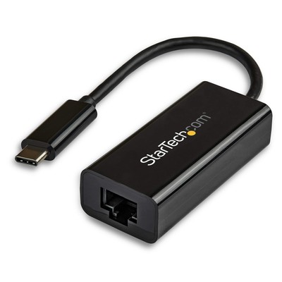 StarTech.com USB-C to Gigabit Ethernet Adapter - Black - Thunderbolt 3 /4 Compat