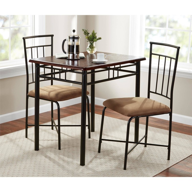 3 PIECE KITCHEN TABLE SET PUB BISTRO DINING ROOM BREAKFAST NOOK SMALL FURNTURE