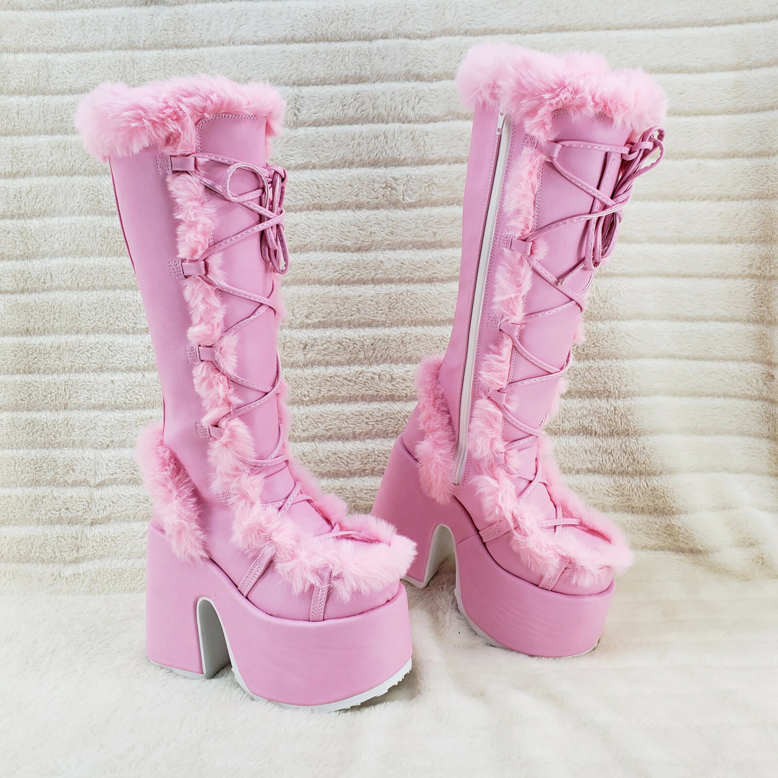 Camel 311 Stacked Baby Pink Stomper Platform Pastel Goth Camel 311 Stacked Baby Pink Stomper Platform Pastel Goth