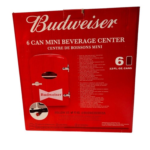 Budweiser Portable 6 Can Mini Fridge Beverage Center 120v Wall/12v Car Pricetronic